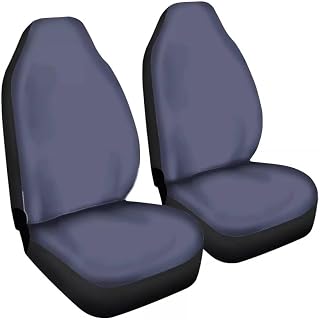 Dark Navy Solid Print Car Seat Cover Fit for Cars Trucks SUV Van Universal Front Car Seat Cover Sets 2 Pack