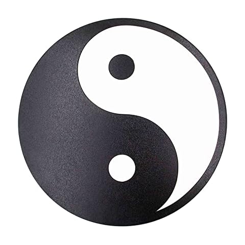 marstanal Yin Yang Wood Wall Decor, Yin Yang, Yin Yang Symbol Board, Yin Yang Wood Decor, Wooden Wall Sculpture, Chinese Yin-Yang, Yoga Wall Art, Wall Hanging Decor (25 cm) Cover