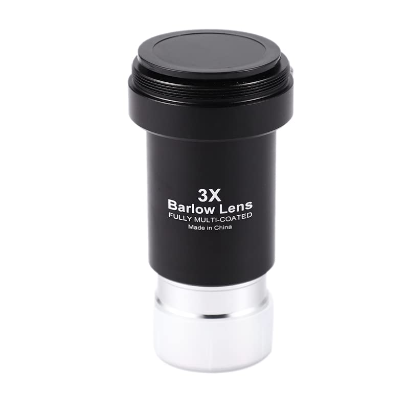 BysameyeeBarlow Lens 3X, 1.25 Inch Fully Multi-Coated Metal Barlow Lens with M42 Thread Camera Connect Interface for Telescope Eyepiece