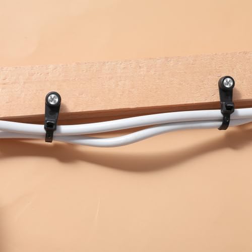 100 Stück Kabelbefestigung Kabelbinder Befestigungssockel Halter Kabelbinderhalter Mit Schraubsockel Schwarz Kabel Befestigung Kabelschellen Zum Schrauben für Hause Büro Drähte Kabelmanagement