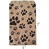 N'ice Packaging 100 Bags Flat Plain Paper or Patterned Bags for candy, cookies, merchandise, pens, Party favors, Gift bags (5 x 7, Paw Print)