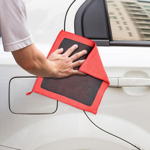 Toalla de arcilla para detalles de coche, trapo de descontaminación de microfibra de malla, paño de arcilla sintética seguro para pintura, mejora el brillo, cuidado del automóvil, compatible con todos - imagen 4