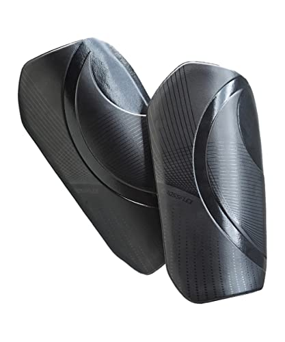 Espinilleras de fútbol Crossflex pequeñas y ultraligeras con bolsillo de sujeción estable