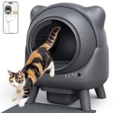 Automatic Cat Litter Box with APP Control,Self Cleaning Litter Box for Multi Cats,FEELNEEDY Odor Control,litiere pour chat autonettoyant,Extra Large,Safety Sensors, with Trash Bag and Litter Mat S20-A
