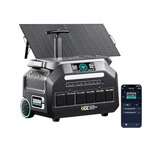 IEE 3200W Electric Solar Generator with 100W Solar Panel, 2048Wh LiFePO4 Battery, 14 Output Ports, APP Control, Portable Power Station for Garage, Home, Off-Grid Living, Camping, RVs, Power Outage4
