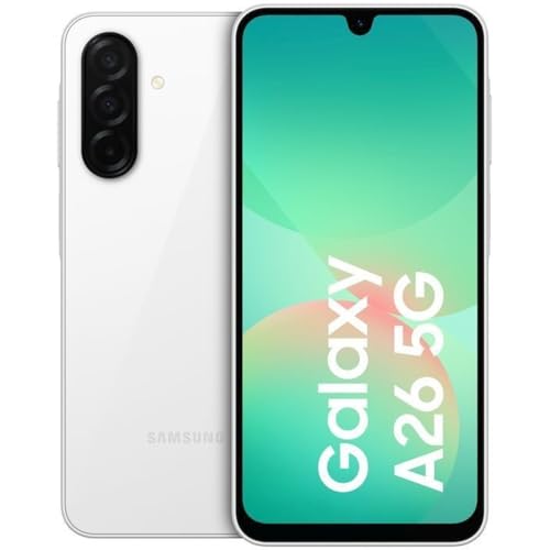 Samsung Galaxy A26 5G, Smartphone Android, 128 Go, Smartphone déverrouillé, Blanc