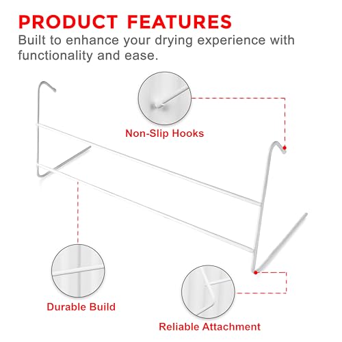 4-Pack Radiator Airer for Drying Clothes, Lightweight Radiator Drying Rack – Space-Saving Clothes Drying rack - Durable & Sturdy Radiator Clothes Drying Rack for Washing - Clothes Airer (Pack of 4) - Image 4