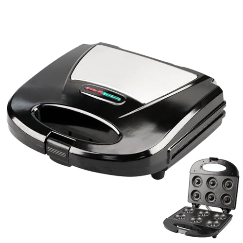 Imagen de Gazocua Máquina para Hacer Mini Aparato de 6 Hoyos Antiadherente Máquina de Desayuno de 750W para Postres Desayunos Meriendas Tortitas en Casa Familia