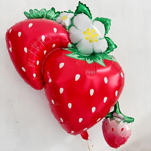 6Pcs Lemon Strawberry Daisy Balloons Decor for Lemonade Birthday Party, Summer Berry Orchard Baby Shower Decor, Freshly Graduated Lemon Party Supplies, Sweet One Bridal Shower Fruit Theme Decor by baoonworlld - Used condition - Image 7