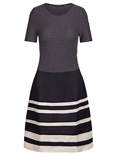 ApartFashion Damen Zomerjurk Kleid, Navy-creme, 42 EU Cover