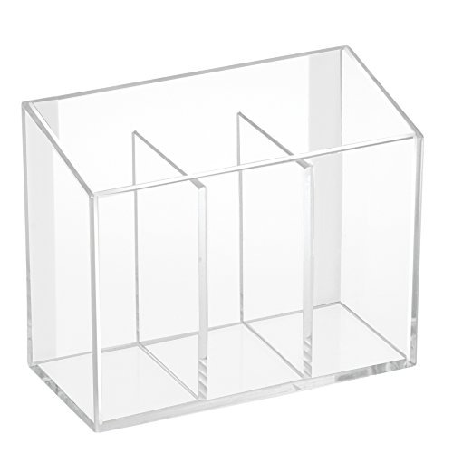 InterDesign 21210EU AFFIXX Vanity Rangement à 3 Compartiments à coller, Transparent