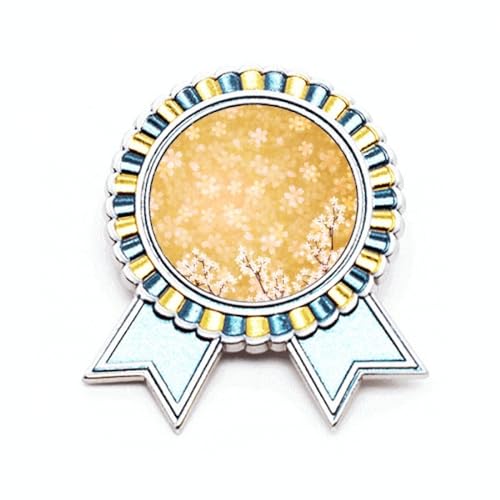 Broche pétale blanche du Japon bijou de créateur en métal de taille M