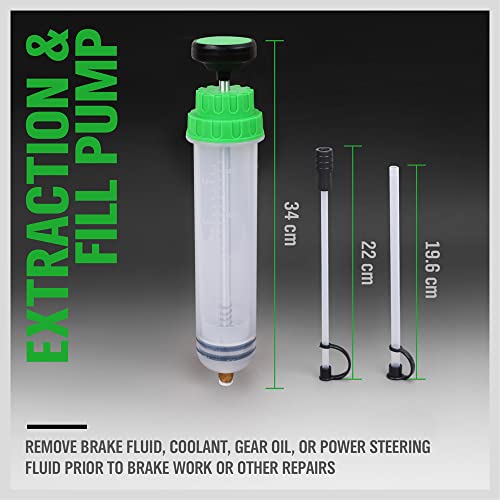 Swanlake Fluid Extractor, Extraction&Fill Pump,Fluid Syringe Pump Manual Suction Vacuum Fuel Car Transfer (500Ml) #TOP1