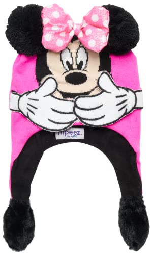 Disney Flipeez Girls' Winter Hat - Fleece Lined 3D Flip Beanie With Ear Flaps: Frozen Elsa, Minnie Mouse (Age: 4-7), Size Age 4-7, Minnie Mouse #TOP23