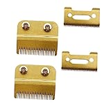 Amosfun 2セット 理髪器用可能カーボン製替刃 電気バリカン対応 散髪用クリーナー 安定カット刃