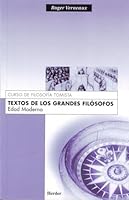 Textos de los grandes filósofos 8425409144 Book Cover
