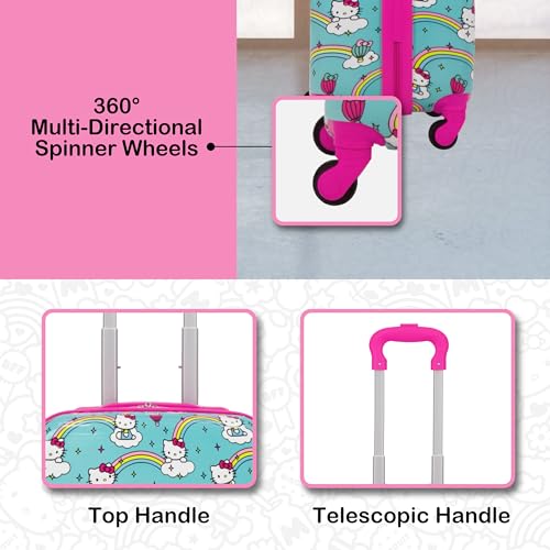 Ful FJGL0007-634 Hello Kitty 21 Inch Kids Carry On Luggage, Hardshell Rolling Suitcase With Spinner Wheels thumb #4