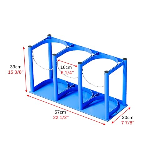 Petit support pour bouteille de propane en métal noir de 22,5 pouces