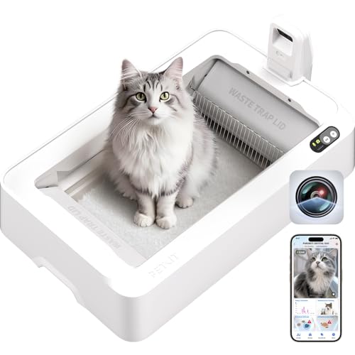 PETKIT Purobot Crystal Duo Selbstreinigende Katzentoilette mit Kamera, AI-Gesundheitsüberwachung, Geruchskontrolle, Offenes Design für große...