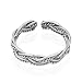 AeraVida Oxidized Celtic Weave Design Sterling Silver Toe Ring or Pinky Ring