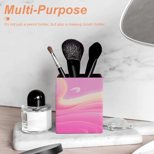 Porte-stylo carré en cuir au design moderne et finitions soignées - 7