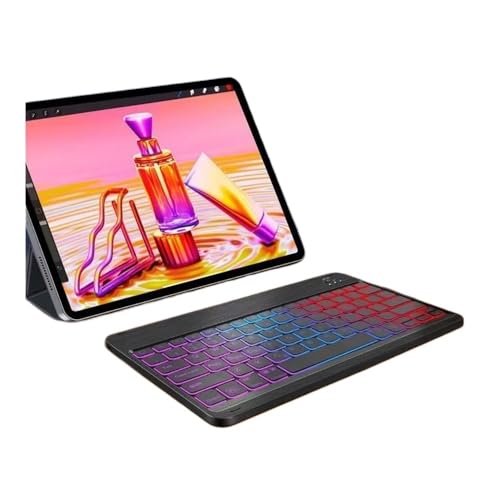 Teclado y ratón oro rosa YSJX para iPad Pro 13 2024 con funda integrada 4