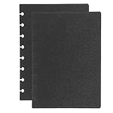 PATIKIL 1 Satz Leder Discbound Notizbuchhülle 6.3" x 8.66" A5 Größe Disc Planerhülle Für Disc Notizbuch Büroprodukt Schwarz