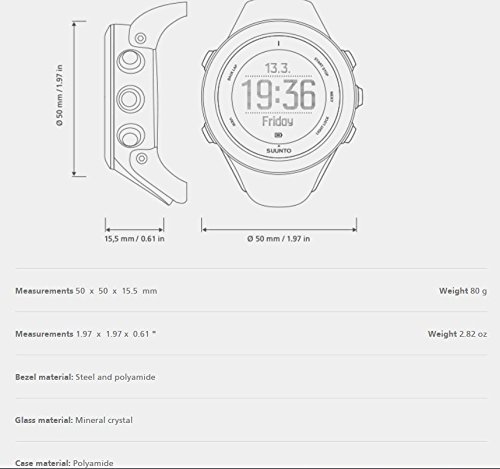 Suunto Ambit3 Sport HR - Reloj GPS, Unisex, Color Azul, Talla M