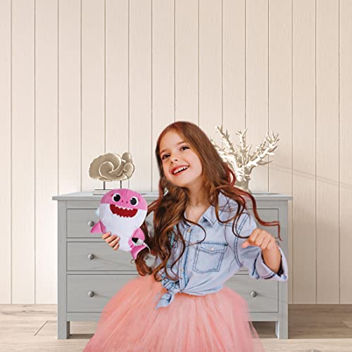 Image of Pinkfong Baby Shark Plush Singing Plush Toy 8 Inch Mommy Shark for The Kids of 1 Year and Above, White, (BS60002)