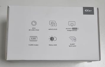 Gnet Gon4 Pro 4K UHD 2 Kameralı HDR Wi-Fi Araç Kamerası