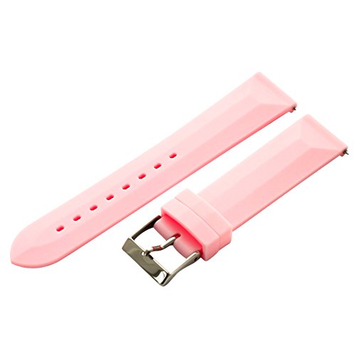 Clockwork Synergy - Divers Silicone Watch Band Straps - Pink - 16mm for Men Women