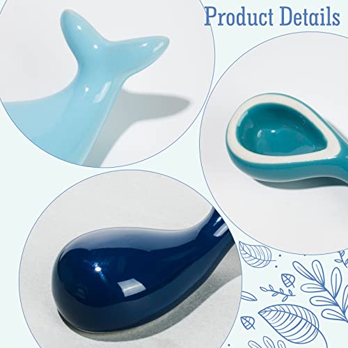 Raynag 4 Pack Dolphin-Shaped Chopstick Holders Ceramic Fork/Spoon Rest Holder, Kitchen Dinning Table Decoration #TOP4