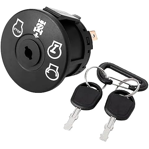 Lawn Mowers Tractor Ignition Switch with 4 Positions and 7 Terminals Compatible with AYP, Husqvarna, Craftsman, MPN, Delta, Poulan, Ariens, MTD, Snapper and More, 532193350 193350 33457 Cover