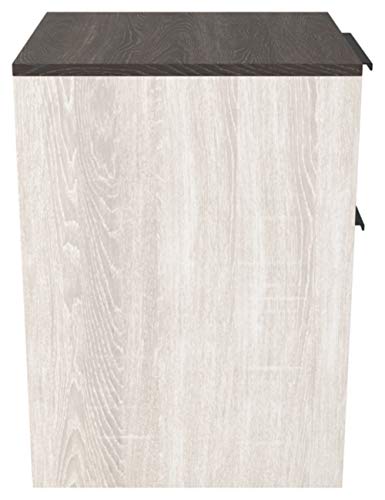 Signature Design By Ashley Dorrinson Modern Farmhouse Filing Cabinet With 2 Drawers, Whitewash & Brown #TOP7