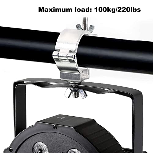 2 Pcs Traversen Klammern Truss Clam Traversen Haken Schwerlast Aluminiumlegierung Große Belastung Bis Zu100Kg Traversen Klemmen Eckig für Bewegliche Bühnenlichter und Scheinwerfer für 25-30mm Traverse