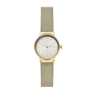 Skagen Freja Lille Two Hand Dameshorloge, 26 mm behuizing, roestvrij stalen mesh-armband