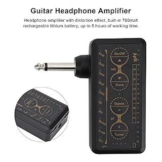cersalt Amplificateur de Casque de Guitare, matériau ABS enfichable dans la Fonction d’enregistrement de l’ampli de Casque de Guitare Amplificateur de Casque Effets intégrés pour Studio pour Petit - Les Beatles, Paul McCartney, John Lennon, RIngo Starr, George Harrison cersalt Amplificateur de Casque de Guitare, matériau ABS enfichable dans la Fonction d'enregistrement de l'ampli de Casque de Guitare Amplificateur de Casque Effets intégrés pour Studio pour Petit – Image 2