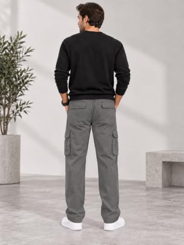 Image of Leriya Fashion Men Cargo Pants | 6 Pocket Cotton Cargo Joggers for Men | Loose Fit Stylish Pant with Pockets | Casual Baggy Trousers & Streetwear Lower (Available in Plus Size)