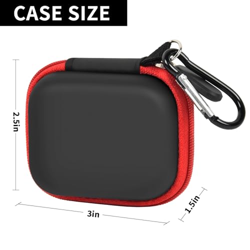 Image of Car and Auto Mini Carry Case Compatible with BlueDriver Bluetooth Pro /Pro Next Gen OBDII OBD2 Scan Tool Monitor for iPhone & Android (Black+Red Zipper)
