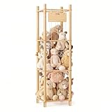 KiddoCood Kids CPC & TIC Certified Stuffed Animal Storage - 3-Tier Large Natural Solid Wood Plush Toy Organizer & Holder, Corner Solution for Playroom & Nursery, BPA-Free & Zero Glue, 52.3' H