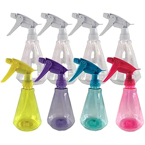 EZPRO USA Clear Empty Plastic Spray Bottles 12 oz, Refillable Spray Bottle for Cleaning Solutions, Water Spray Bottle, Plant Mister, Adjustable Nozzle Spray for Cleaning, Pack of 8 Cover