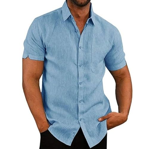 Chemise en lin homme de qualité supérieure avec poche poitrine élégante