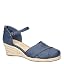 Navy Linen Embossed