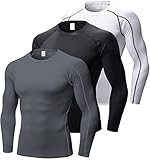 Photo Gallery spvise maglietta a compressione da uomo, a maniche corte, per allenamento, palestra, cool dry, atletica, maglietta intima per sport e corsa, nero+bianco+puro grigio, l Photo Gallery spvise maglietta a compressione da uomo, a maniche corte, per allenamento, palestra, cool dry, atletica, maglietta intima per sport e corsa, nero+bianco+puro grigio, l