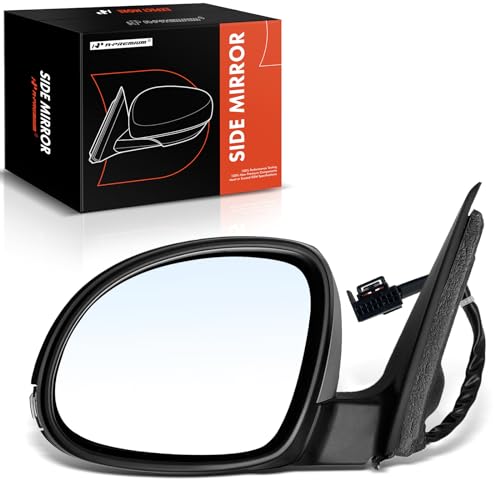 A-Premium Driver Side Power Door Mirror - Compatible with Volkswagen Tiguan 2009-2018 - Heated Power Folding Gray Outside Rear View Mirror w/Turn Signal Puddle Light by A-Premium - Used condition - US$32.01