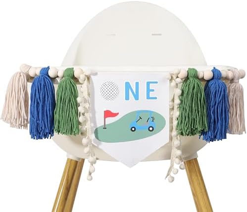 1st Birthday High Chair Banner Decorations - Blue Tassel Garland & Hat For Boy's Party - View #9