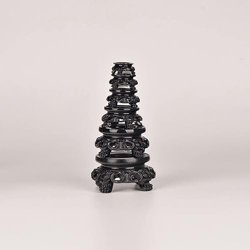 Miniatura 9 de Soporte de madera para esfera de cristal de 1.7 x 1.7 in, placa de exhibición redonda para esferas de cristal, soporte de bola de cristal, soporte