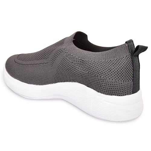 Image of SUBA Men's Breathable Mesh Slip-On Sneakers - Lightweight Walking Shoes for Gym, Running, and Casual Wear | Comfortable Cushioned Sole Casual Loafers for Men