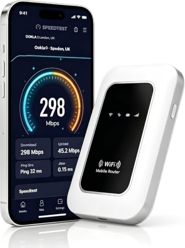 Image of 5G Portable WiFi 6 MiFi Hotspot, Unlocked SIM Slot, Mobile WiFi Router 5G