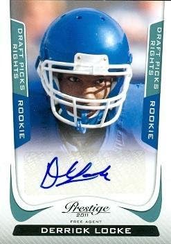 Derrick Locke Autographed Football Card Kentucky 2011 Panini Prestige No.235 Rookie